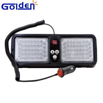 China PC Aluminum Or ABS 86 LED Emergency Strobe Interior Sun Visor Light Bar For Car Truck for sale