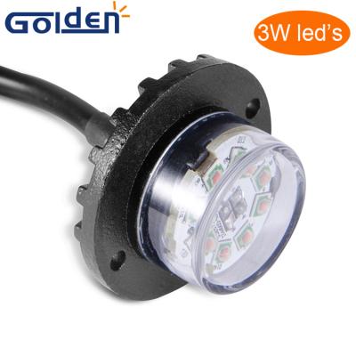 China PC Aluminum or ABS Police Vehicle Lighting 6 Pcs 3W LED Emergency Strobe To Hide Away Warning Light for sale