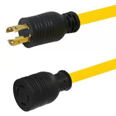 China Industrial Equipment 4 Prong Heavy Duty NEMA L14-30P / L14-30R Generator Extension Cords for sale