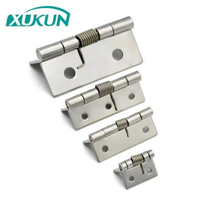 China 304 Stainless Steel Simple Modern Spring Hinge Automatic Opening And Resetting Door Hinge for sale