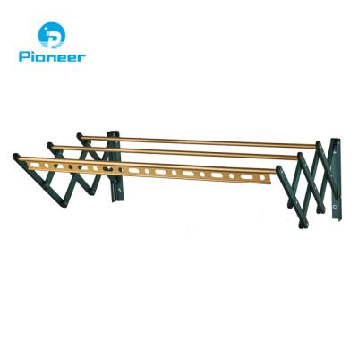 China Eco-friendly Aluminum Balcony Portable Folding Folding Cloth Hanger Rack Clothes Drying Rack Foldable Clothes Hanger for Laundry for sale