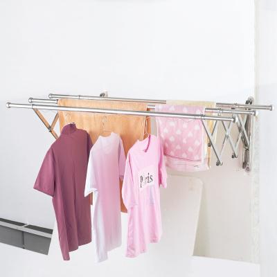 China Eco-friendly Hot Heated Hanger Amazon Towel Wall Mount Clothes Rack Aluminum Metal Wall Clothes Clothes Drying Rack For Kids Rack for sale