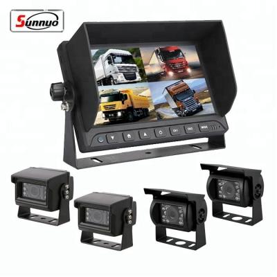 China 7inch 24V 4cameras Heavy Duty CCD Bus / Truck Rear View Camera System SN-718RV-4 for sale