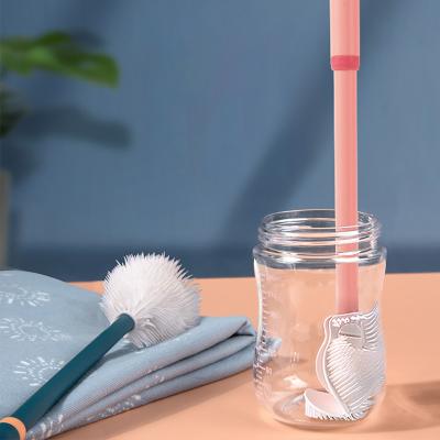 China Wholesale Custom Baby Nipple Cleaning Bottles Cleaning Brush Feeding Silicone Silicone Brush For Baby Milk Bottle for sale