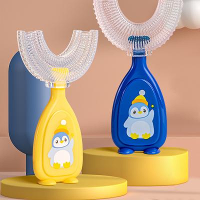 China Portable Silicone Toothbrush BPA FREE Baby Toothbrushes U-Shape Kids Silicone Toothbrush Teeth Cleaning Tool Silicone Teeth Whitening for sale