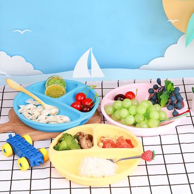 China Modern Silicone Baby Dish With Suction BPA Free Feeding Place Mat Non-Slip Toddlers Food Baby Feeding Dish For Kids BABY for sale