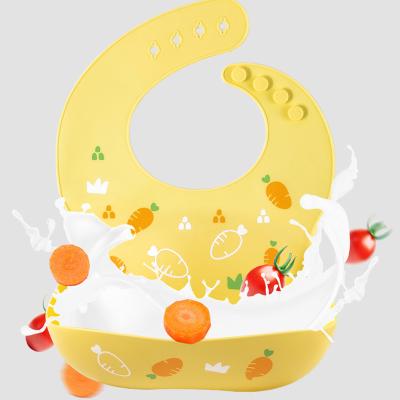 China Wholesale Washable Silicone Baby Bibs BPA FREE Easily Clean - Comfortable Soft Waterproof Bib Keeps Stains for sale