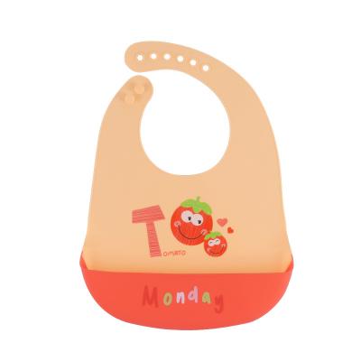 China Factory Price BPA Free Food Grade Baby Bibs Colorful Silicone Organic Baby Bib for sale