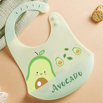 China BPA Free White Baby Bib Set Drool Silicon Custom High Quality Pocket Waterproof Cute Latex Printing Gifts OEM for sale