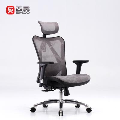 China 2021 Sihoo M57 Adjustable Gray Mesh Armchair 3d Office Chair (Height) Armrest Clear Office Chair for sale