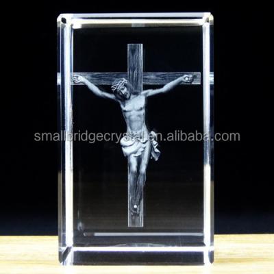 China Laser Crystal Jesus For Religions Europe Wholesale 3d Souvenir for sale