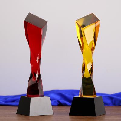 China China 2022 New Coming First Pillar Trophy China Customized Crystal Trophies for sale