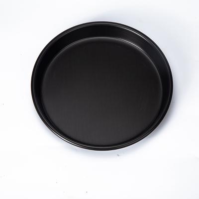 China Disposable OEM 8 inches medium pizza baking pans non stick carbon steel pizza tray pan for sale