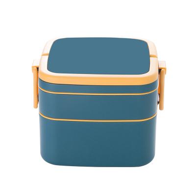 China 2022 New Arrival Food Meal Container 2 Compartments Microwavable Microwavable Bento Plastic Lunch Box for sale