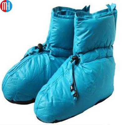 China Fashion down slippers/lady quilt duck down boots/non-slip indoor stitch slippers for sale