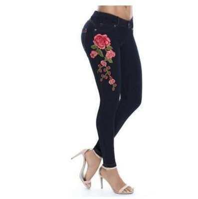 China Viable Ladies Stretch High Waist Ladies Printed Denim Pencil Pants By Skinny Oversized Pants Long Without Belt for sale