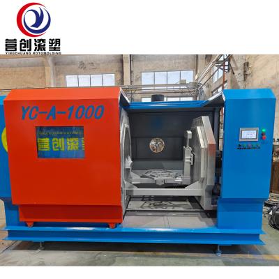 China 1000*1000 Electric Heating Rotomolding Machine With 100KG Load Capacity / 50KW Total Power for sale