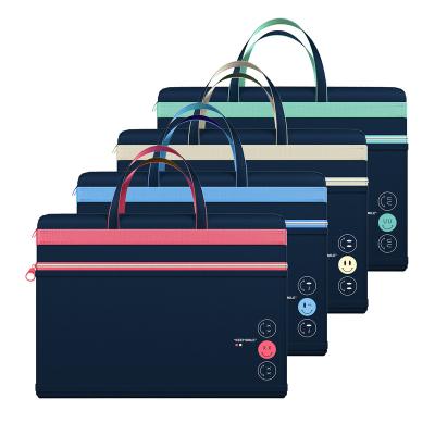 China Waterproof Student Manual Oxford Fashion Office Document Bag Conference Folder Pocket Towel Business Handbag Double-Layer Casual Bag for sale