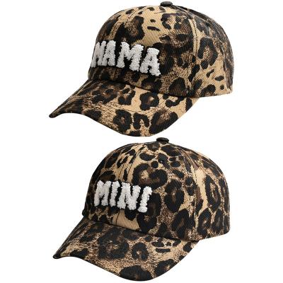 China Hip Hop Women Leopard Embroidered Present Mom Letters Hat Breathable Mesh Sun Hat Baseball Cap Mothers Day for sale