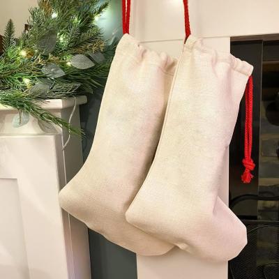 China Wholesale Minimalist Party Home Ornament Decoration Christmas Stocking Pure Color Christmas Sock for sale