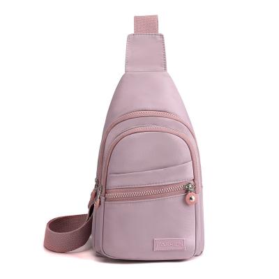 China Wholesale Waterproof Women's Chest Pack Bag Fashion Sports Shoulder Waist Bags Nylon Zipper Floral Messenger Bag for sale