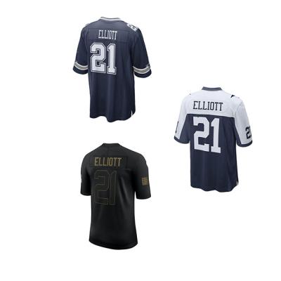 China 21 Elliott Jersey American Football Antibacterial Tank Top For Men Custom Embroidered Football Tank Top for sale