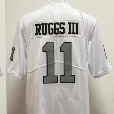 China Custom Made High Quality #4 Carr #11 Ruggs III Antibacterial Soccer Jersey Football Jersey for sale