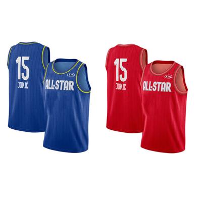 China Customized sublimated uniform antibacterial high quality basketball tank top all american star basketball tank top for sale