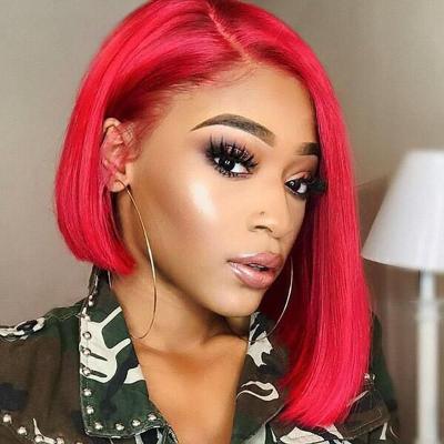 China YL Straight Pink Purple HD Yellow Orange Red Blue Straight Headband Bob Lace Wigs For Colored Women Hair Colored Lace Front Wigs for sale