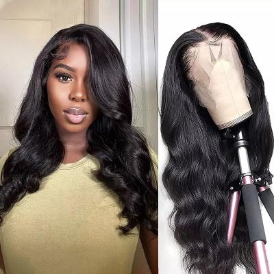 China Wholesale Brazilian Transparent Body Wave Hair 4x4 Lace Wig,Virgin Cuticle Aligned Hair Lace Wig,Lace Wig For Black Women for sale