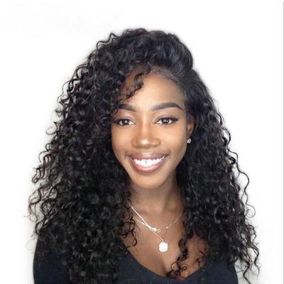 China 4*4 Wave YL Virgin Human Hair Transparent Deep Wave Brazilian Lace Frontal Wigs Wavy Deep Closure Wigs For Black Women for sale