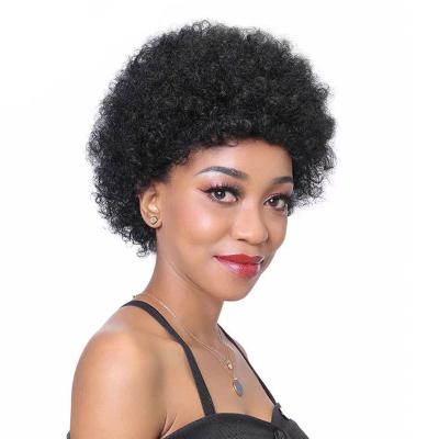 China Free Shipping YL Curl Afro Kinky Curly Hair Wigs For Women Natural Fluffy Brazilian Hair Bob Wig Glueless Machine Wig Shorts for sale