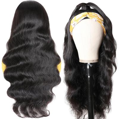 China Body Wave Headband Wig Hd Hair Lace Up 13x6,Drawn Hair Double Head Band Body Wave Wigs,Human Wigs With Attached Headbands for sale