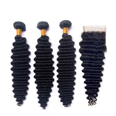 China Deep Wave 7A 8A 10A 12A Grade Cheap Brazilian Remy Virgin Cuticle Aligned Indian Hair Bundles Hair Weave Bundles 8-40 Inch for sale