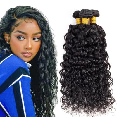 China Wholesale Unprocessed Water Wave YL Cuticle Aligned Raw Indian Human Hair Virgin Water Wave Hair Weave Bundles for sale