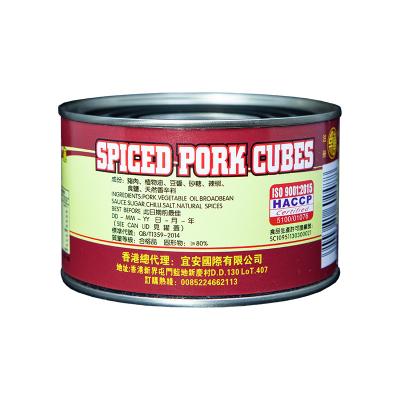 China Canned Canned Meat 380g Canned Food Canned Spicy Pork Cubes for sale