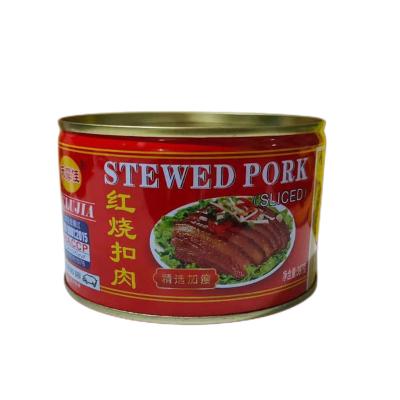 China Canned Meat Canned Food Helujia Brand 397g Canned Sliced ​​Cooked Pork for sale