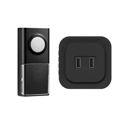 China Farm EU UK US Custom Plug Smart Battery Powered Wireless Doorbell Bell Receiver With Two USB Charging Ports for sale