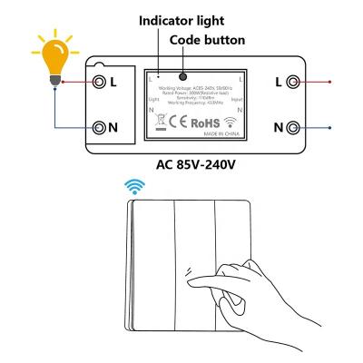 China Factory Price IP67 Waterproof Light Wall Switches Tuya WIFI 3 Band Battery Free Wall Switches YZK03-YTD05 for sale