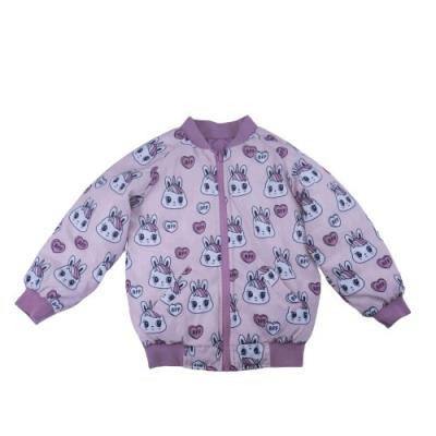 China Wholesale Newest Kids Toddler Jacket Kids Winter Parka Bomber Jacket Capless Design Floral Reversible Hatless for sale