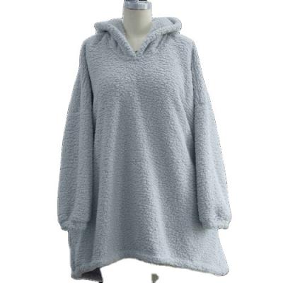 China Thermal Custom Logo High Quality Ladies Dressing Gown Plush Hooded Bathrobe Homewear WOMEN for sale