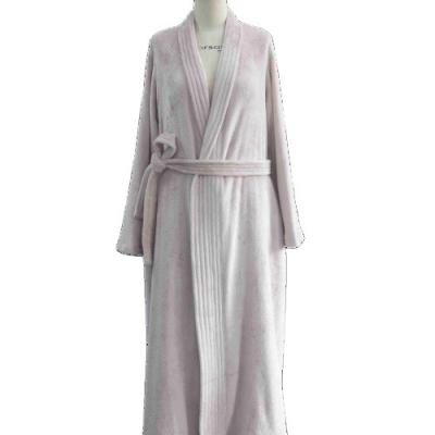 China 2023 New Technology Thermal Dressing Gown Pink Professional Manufacturing Fluffy Long Robe for sale