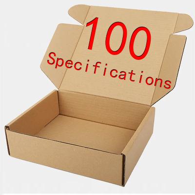 China Recycled Materials Corrugated Aircraft Box Spot Goods Wholesale Express Transport Mini Rectangle Paper Folding Small Size Super Hard Square for sale