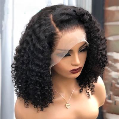 China Short Curly Bob Wig Wholesale Unprocessed Kinky Curly Raw Natural Human Hair Lace Front Wigs Brazilian Hair Hd Lace Frontal Wigs for sale