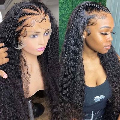 China Curly Curly Pre Plucked 100% Virgin Hd Unprocessed Raw Curly Curly Human Hair Full Lace Wig Full Transparent For Brazilian Black Women Hair for sale