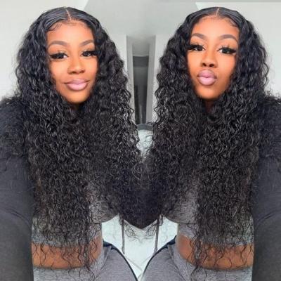 China Kinky Curly Kinky Curly Cuticle Aligned Virgin Hair Natural Lace Wig Bleached Transparent Swiss Lace Front Closure Wig Knots HD Full for sale