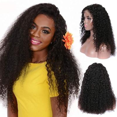 China Wholesale Cheap Kinky Curly Human Hair Full Lace Front Wig Hd Loop Closure Wig Brazilian Virgin Human Hair Transparent Curly Lace Front Wig For Women for sale