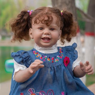 China Changeable Dress 27 Inch Rooted Hair Handmade Smile Reborn Baby - Realistic Doll Hand Paitning Newbron Dolls Toys For Kids Birthday Gifts for sale