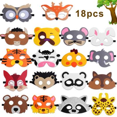 China Party Supplies Felt Animal Masks For Kids Animal Felt Masks Farm Animal Mask Large For Forest Themed Birthday Parties for sale