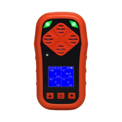 China Red ABS Portable Combustible Gas Detector H2S CO O2 CH4 1Kg for sale